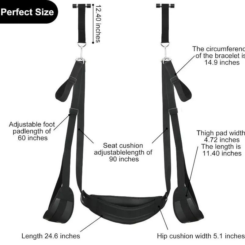 Sm Sex Toy Upgraded Version Swing Third Generation Carmen Door Swing Leather Plush Cushion Sex Props Split Leg Strap
