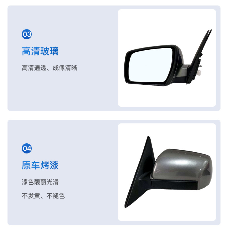 Suitable for 10-13 Kia Showel Reversing Mirror Assembly with Painted Foldableing Reflector Assembly, the Same Model as the Original Car
