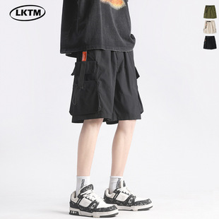 LKTM Men's# Summer Thin American Style Functional Workwear Shorts Men's Loose Casual Waterproof Quick-drying Pants
