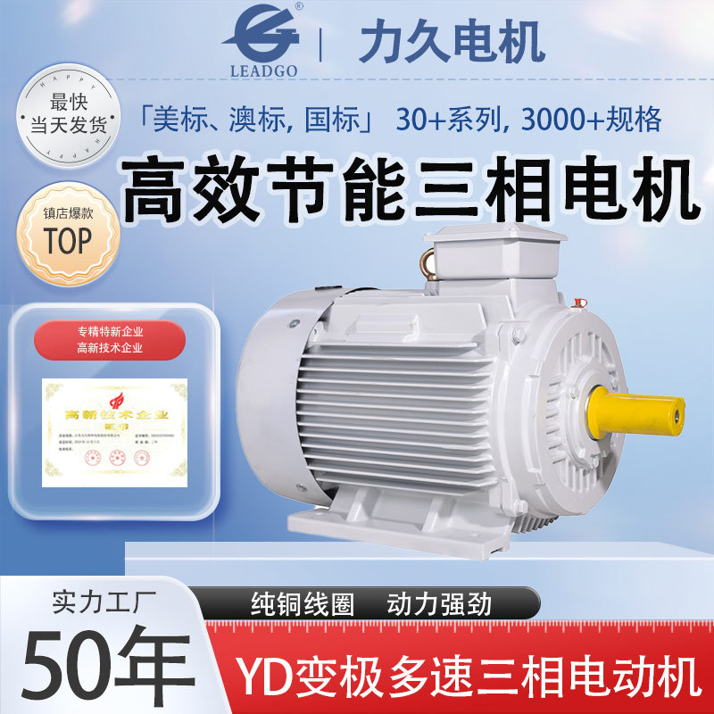 YD变极多速三相异步电动机起动性能好IP55防护等级