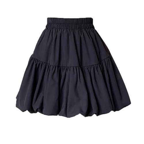 New 2025 Spring Women's Puff Short Skirt High-Waisted Slimming A-Line Mini Skirt Non-Slip Light-Proof Versatile Bouncy