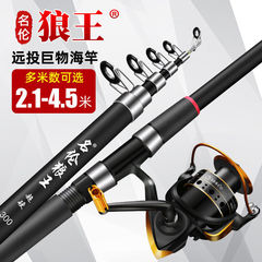 狼王海竿セット、遠投竿、釣り竿セット、超硬カーボン海釣り竿、海竿釣具セット