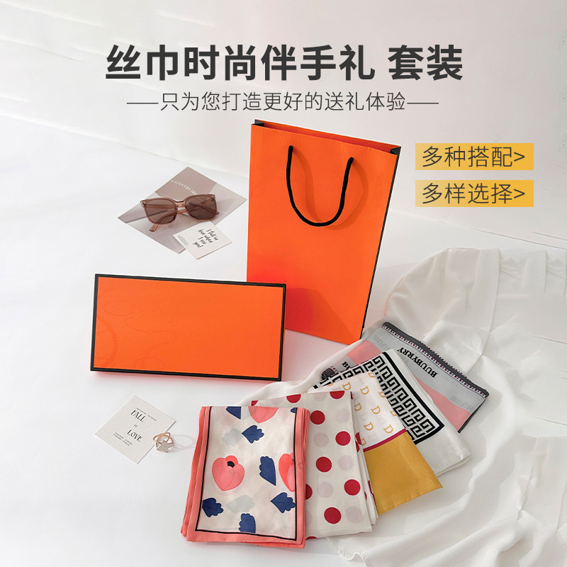 Ropa profesional de mujeres urbanas temperamento de moda con bufandas de correa de ángulo plano para enviar a mamá bufandas de moda caja de regalo