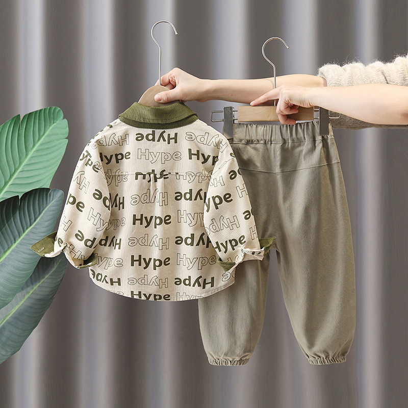 5944 Traje de otoño para niños 2024 Ropa de moda de primavera y otoño para niños nuevos Traje de tres piezas de pana para bebés