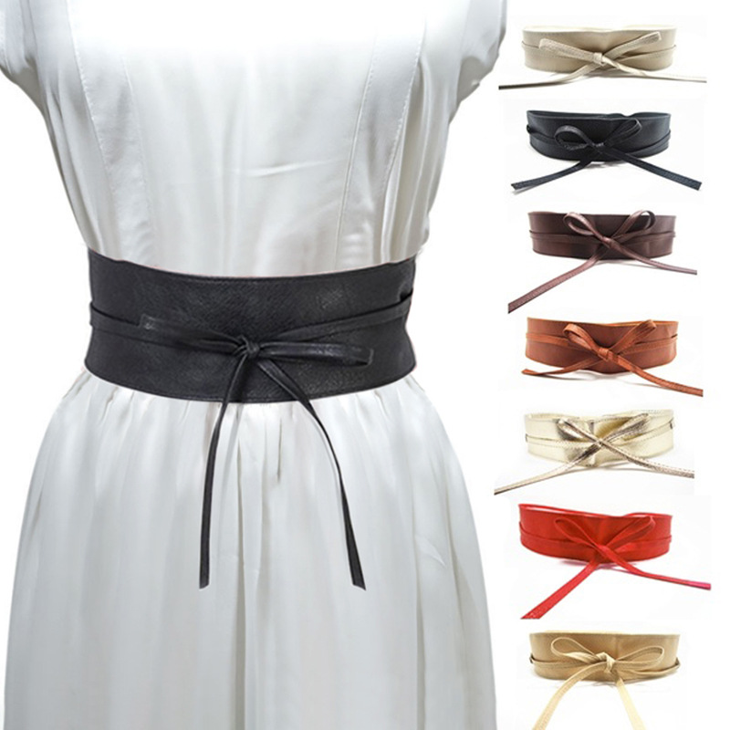 Simple Style Solid Color Knot Pu Leather Alloy Straps Women's Leather Belts display picture 1