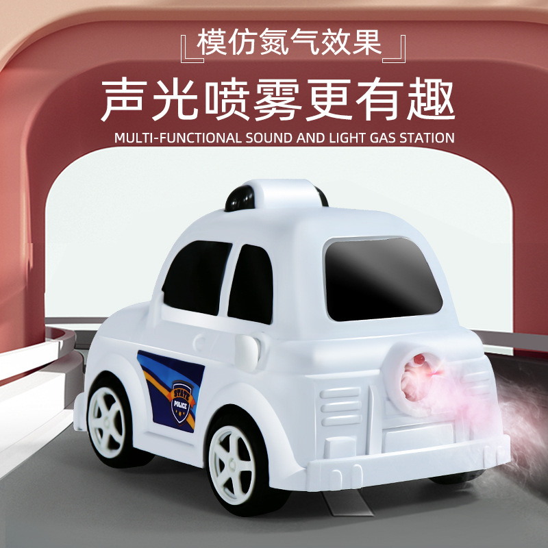 Transfronterizos eléctricos infantiles simulación de automóviles estación de servicio juguetes tarjeta inteligente deslizante simulación de conducción cinturón de estacionamiento de policía