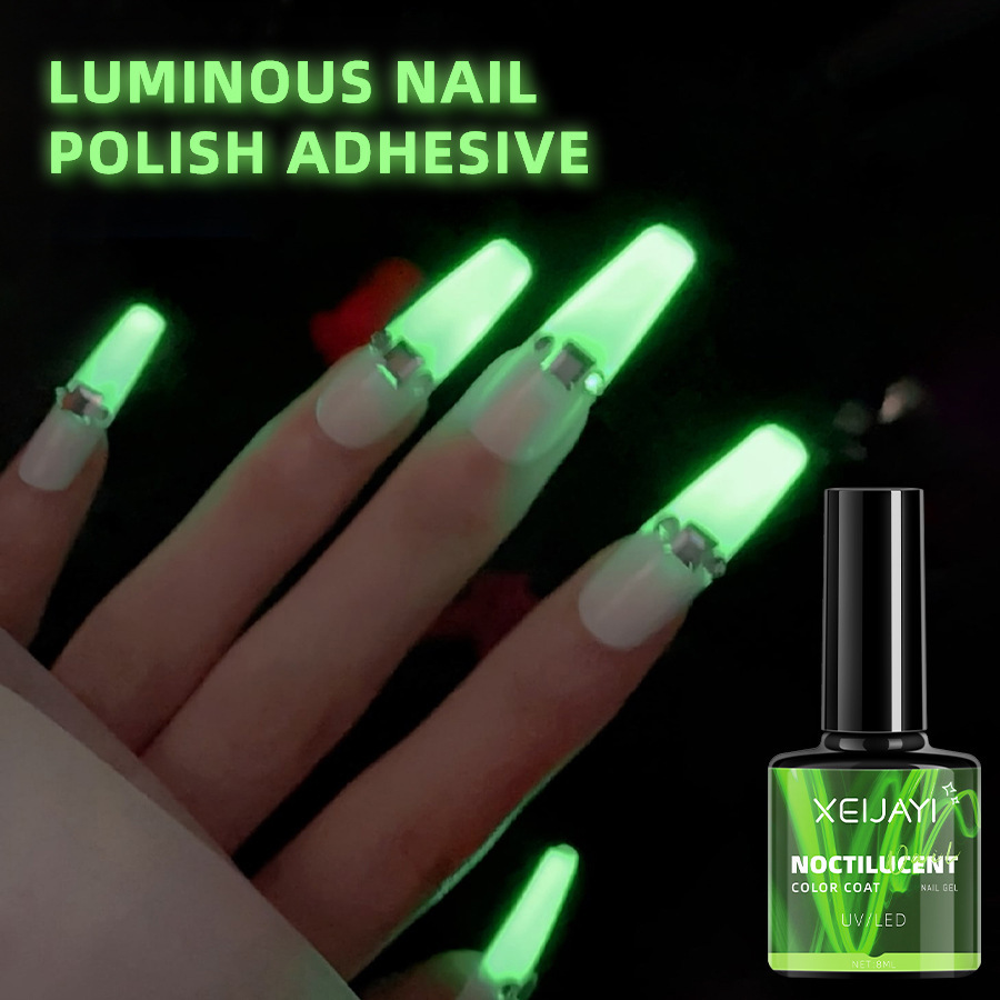 Esmalte de Uñas Gel Fluorescente Nocturno Esmerilado Secado Refuerzo para Fiestas