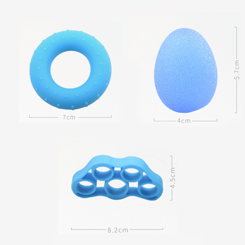 Entrenamiento de fuerza de agarre Dispositivo de fuerza de dedo de silicona de cinco piezas Bola de huevo Dispositivo de fuerza de brazo extendido anillo de agarre de piano