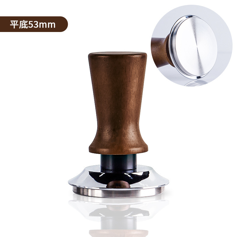 メーカーの実木弾力圧粉ハンマー一定力圧粉器ステンレス共通イタリア器具51/53/58mm|undefined
