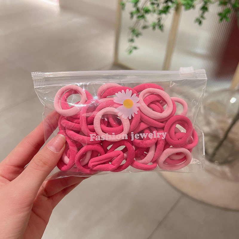 Los niños no hacen daño cuerda de pelo anillo de pelo pequeño pulgar hembra color caramelo cabeza cuerda sin costuras alta banda elástica femenina corbata cabeza