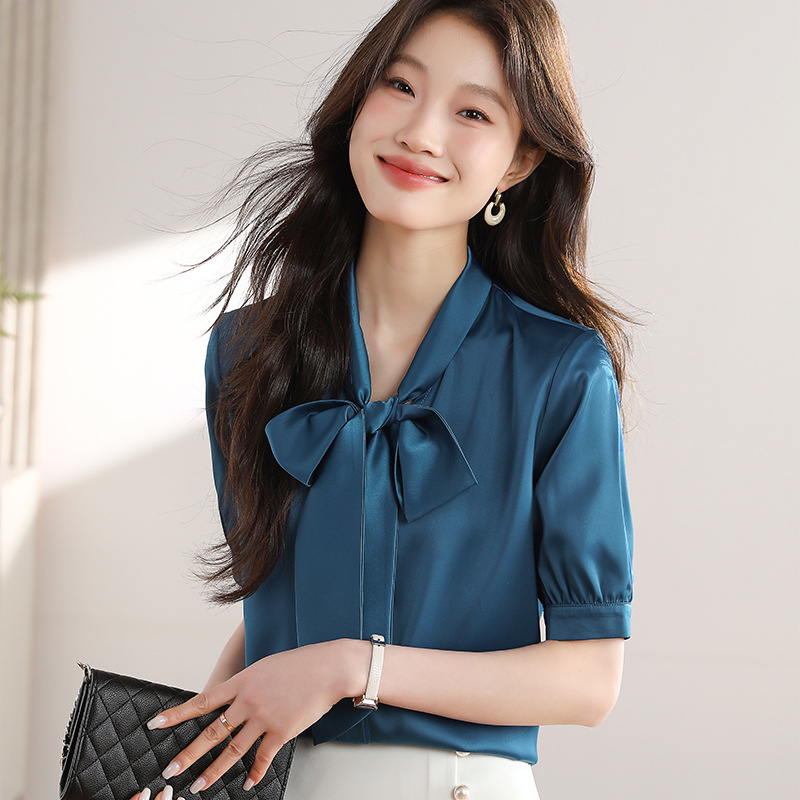 8670 피콕 블루 반소매