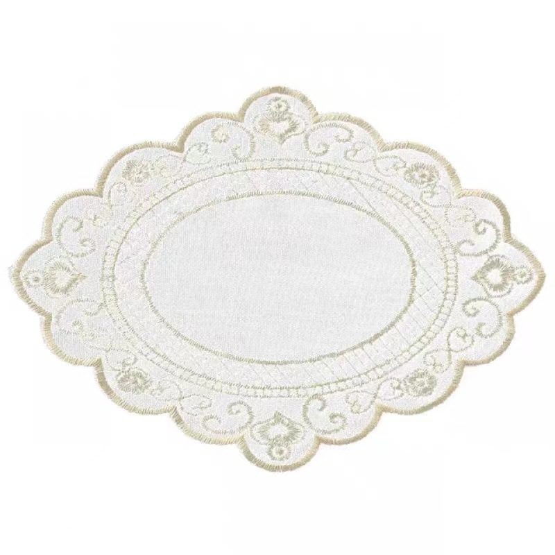 Shuangdeli display ins style lace princess packing shelf simple creative Oval shooting props placemat table mat
