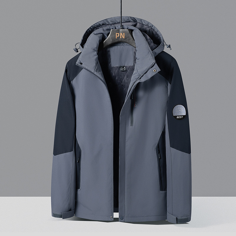 Ropa de asalto y abrigo de terciopelo hombre al aire libre grueso al aire libre impermeable al aire libre invierno grande ropa de algodón caliente al por mayor