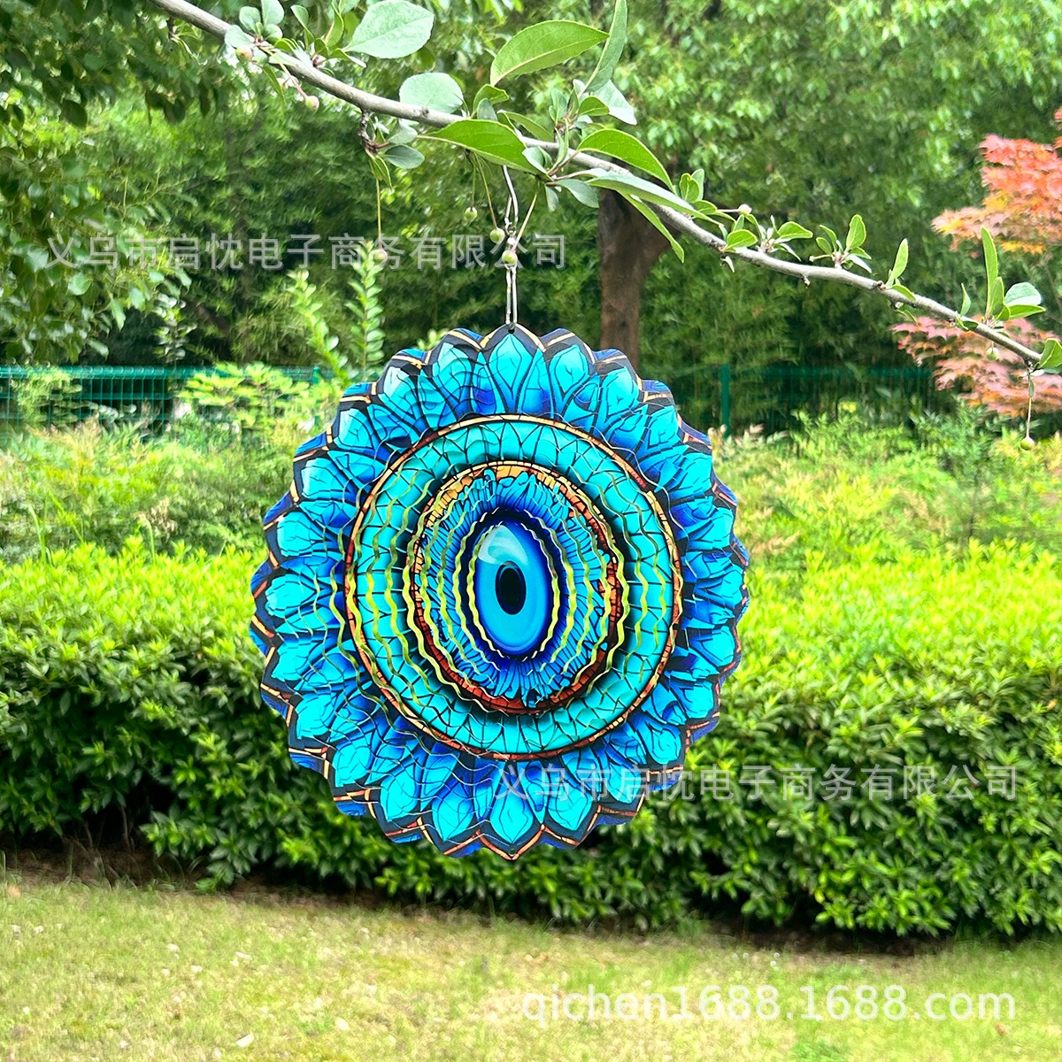 Креативные подвесные декоративные украшения в виде ветряной мандалы с 3D-вращением, для сада, балкона, двора, из металла, имитирующие птиц.