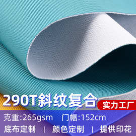 涤纶防水印花290T斜纹复合箱包面料仿尼龙复合布双肩包背包面料