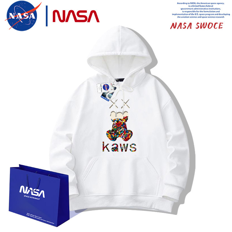 Japanese Bear cartoon hooded sweater men's and women's spring and autumn clothing youth fashion brand loose off-shoulder long sleeve coat