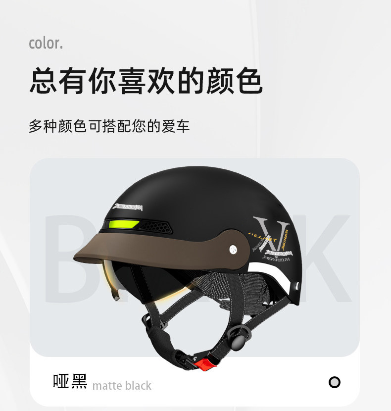 National Standard 3C Certified Electric Vehicle Helmet, Summer Sun Protection Half Helmet, Push-In Style, Unisex, All-Season Riding Safety Helmet