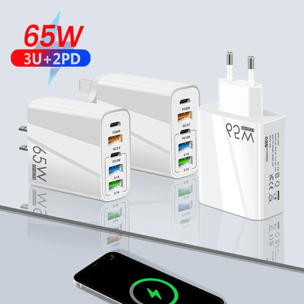 Мобильный телефон, зарядка, вилки для планшета, быстрая зарядка 65W, 5V, 3A