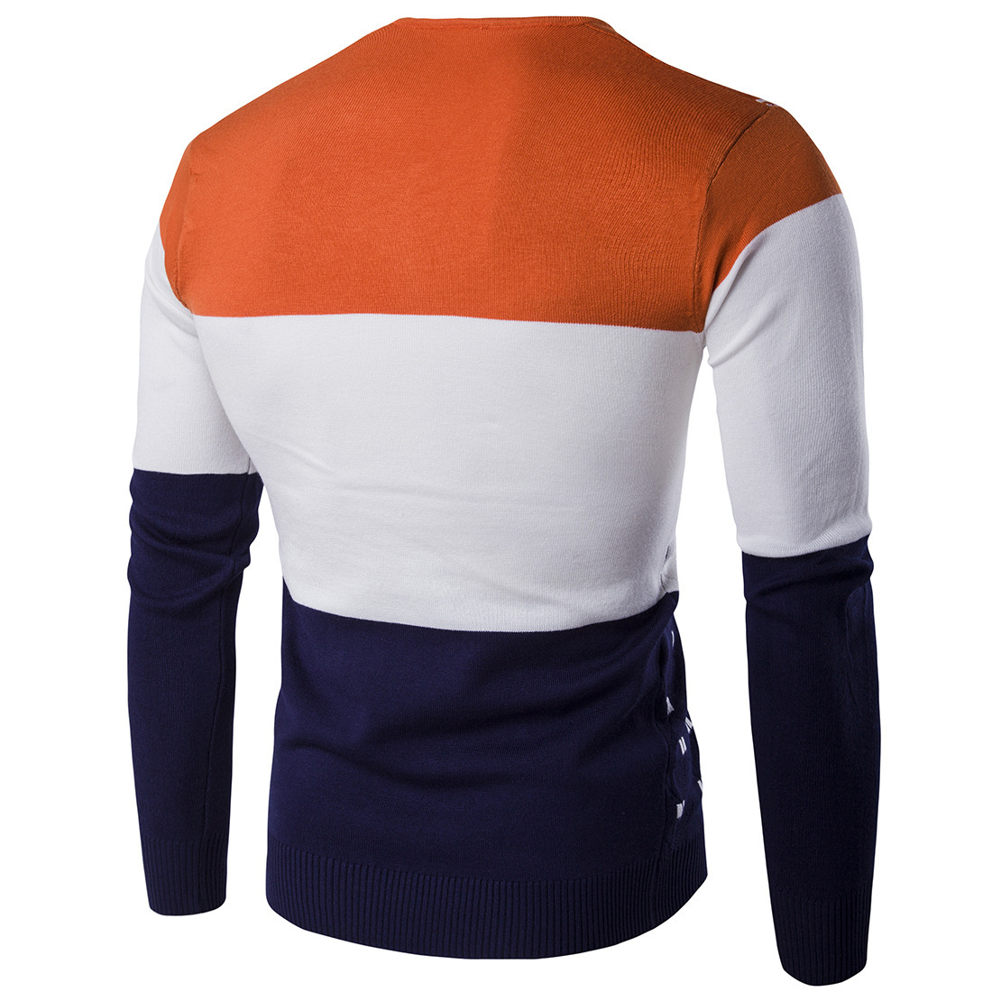Pulls à col en v pour hommes, couleur bloquée, style coréen, slim, chemises de base, collection automne et hiver 2023_voghion.com