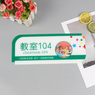 Acrylic Kindergarten School Cartoon Classroom Sign Class Sign School Door Sign Grade Door Sticker Grade Sign Custom-Made