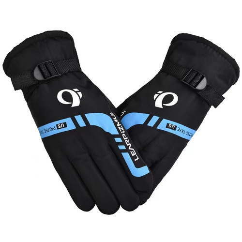 Winter thickened velvet warm men's ski gloves riding windproof cotton gloves motorcycle gloves wholesale