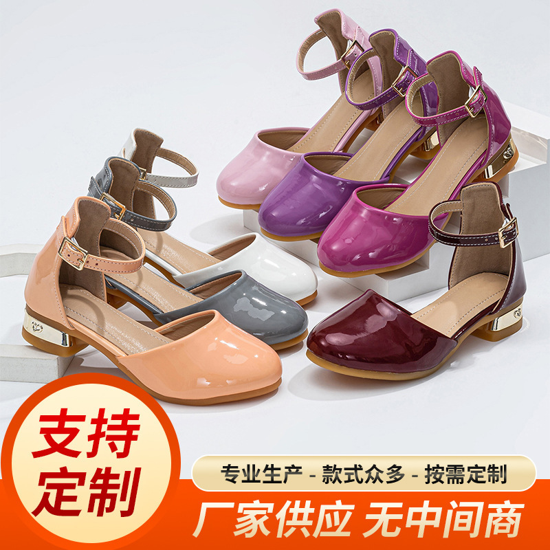 2025 Spring New High Heels Hollow Princess Sandals Girls Performance Shoes Manufacturer Supply