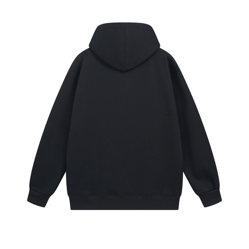 WIP Zip Hoodie Fleece Sweatshirt with LOGO Embossed Print and Cap-Hat, Cross-Border Khaki