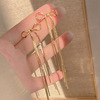 Small design long earrings with bow, trend of season, simple and elegant design, Japanese and Korean, internet celebrity