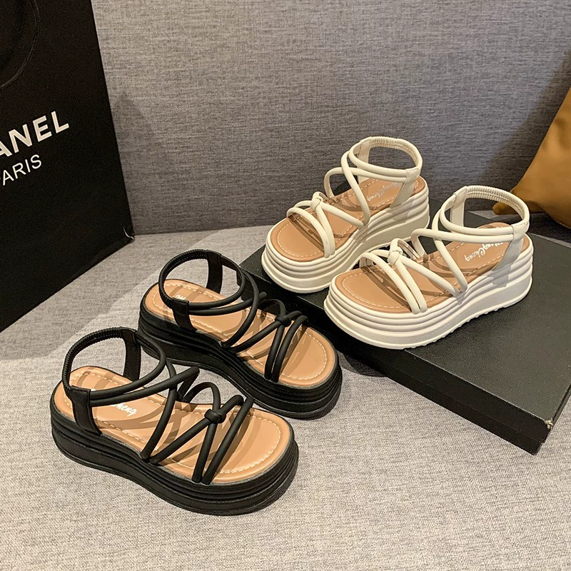 Summer sandals, footwear for leisure, shoes platform, high-quality style, bright catchy style, french style