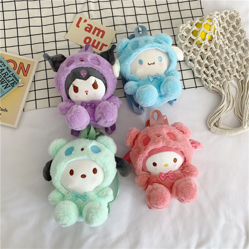 Korean version of ins cute doll bunny cartoon plush bag for women  new personalized toy bag birthday gift
