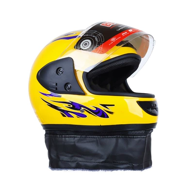 Foreign Trade Electric Vehicle Helmets, Autumn and Winter Warm Helmets, Thickened Anti-Fog Safety Helmets for Men and Women, Customized by the Manufacturer (Motosiklet kaskı (dəbilqə)) - yellow