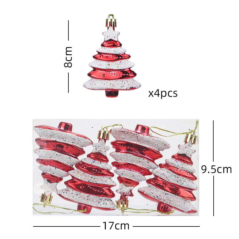 国境を越えた卸売新しいクリスマスボール特殊な形のクリスマスツリー装飾小道具クリスマスペンダントプラスチックボール塗装クリスマスツリー|undefined