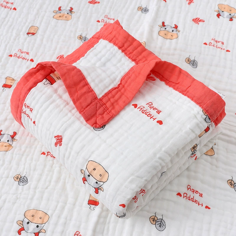 Марлевый детский мультяшный банный полотенце, duvet для младенца