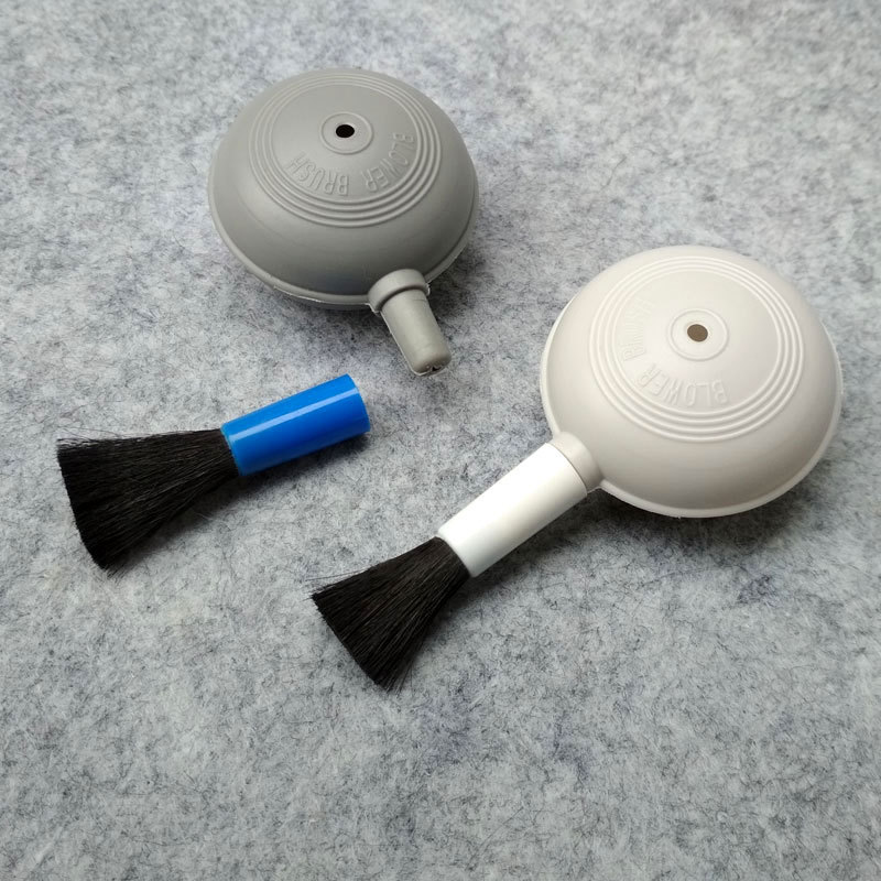 Mini Dust Blowing Ball with Brush, Small Air Blower, Camera Lens Cleaning, Succulent Dust Removal Air Bag, Leather Blower