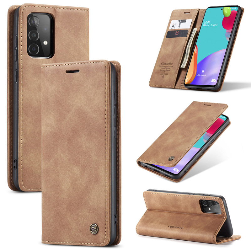 Suitable for Samsung's New A53 Mobile Phone Case A33 Anti-Fall Mobile Phone Leather Case Galaxy A13 Retro Flip Protective Cover