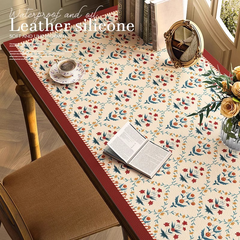 American Style Light Luxury Dining Table Tablecloth Advanced Sense Writing Desk Learning Desk Mat Waterproof and Oil-Proof Diswashable Computer Protection Mat
