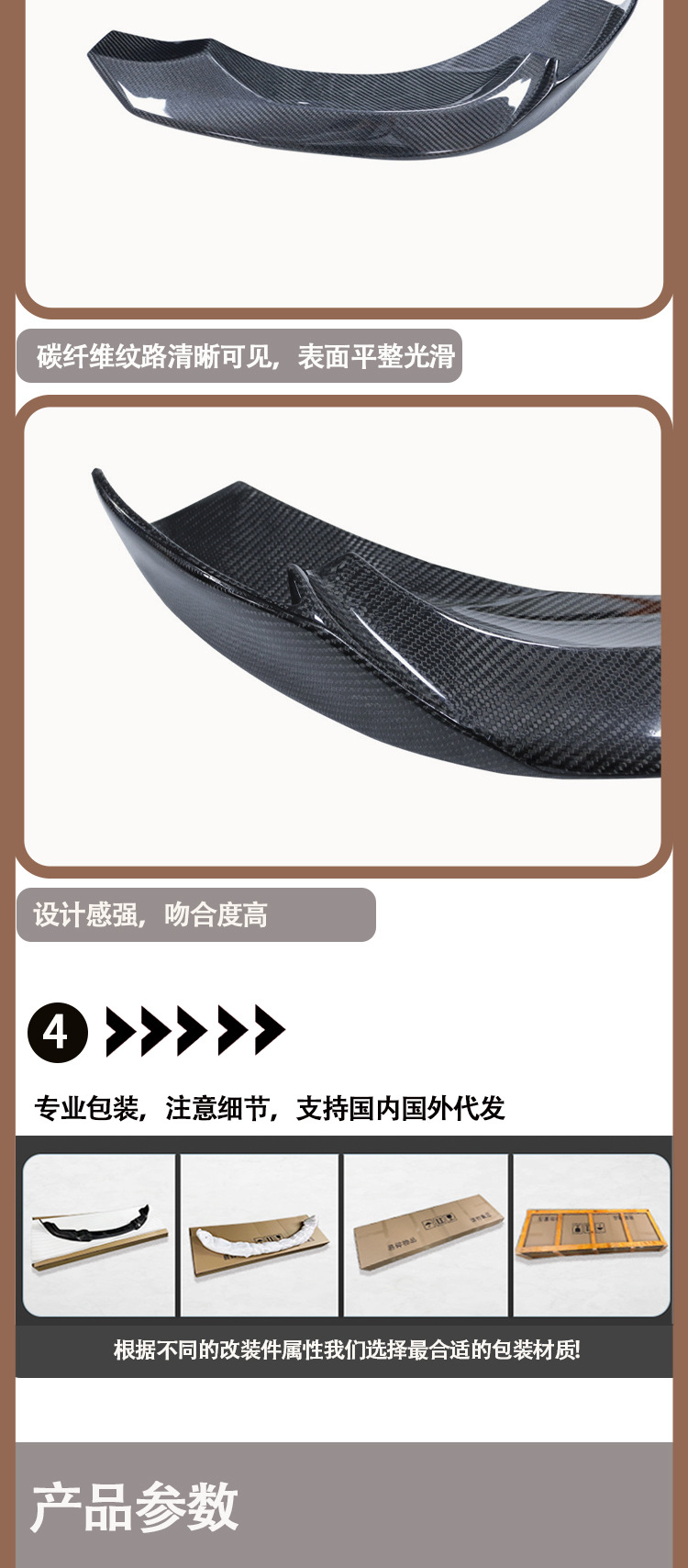 For 2014-2021 BMW M3 M4 F80 F82 M4 carbon fiber front wrap angle front lip wrap angle