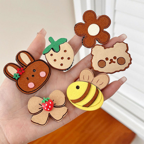 Cute Baby Hair Clip Children's Cartoon Velcro Girls' Bangs Hair Tidying Tool Infant Hair-sticking Hairpin Headwear
