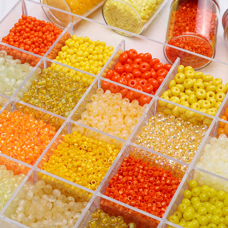 Orange Orange Glass Beads Scattered Beads Handmade DIY Braided Bracelet Ring Material Beaded Jewelry Accessories Orange Orange Glass Beads Scattered Beads Handmade DIY Braided Bracelet Ring Material Beaded Jewelry Accessories