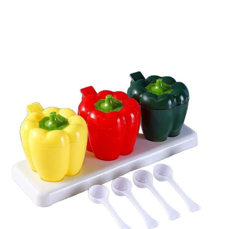 Caja de condimentos Juego de combinación de tarros de condimentos de cocina para el hogar Tarro de sal MSG botella de condimento de almacenamiento de pimienta