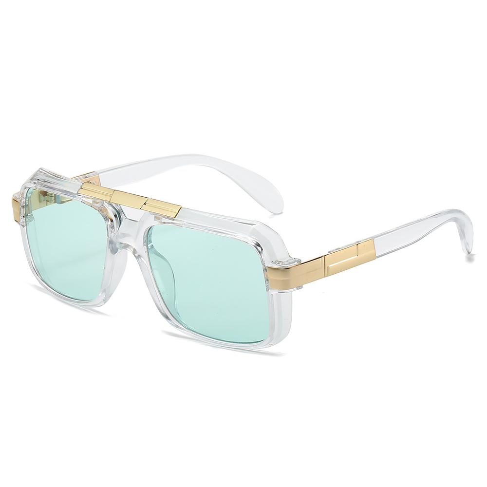 Modische Unisex-Sonnenbrille im Retro-Stil mit quadratischem Design, europäischem und amerikanischem Touch und UV-Schutz_voghion.com