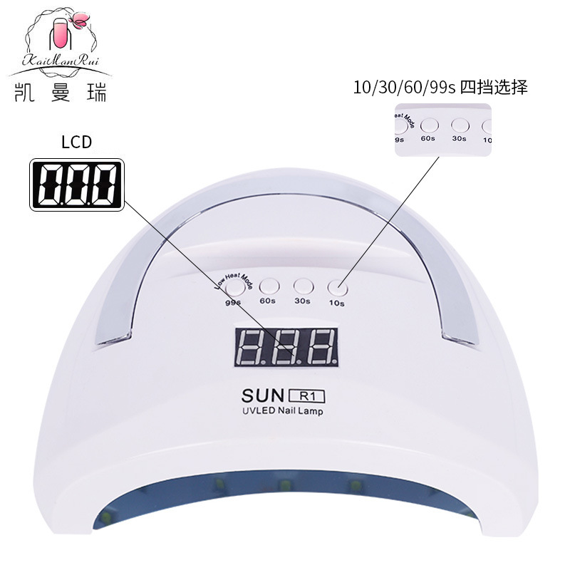 60W lámpara de manicuras de alta potencia tienda de manicuras especial de manicuras lámpara de horno de luz de temporización de inducción inteligente lámpara de fototerapia de horno de mano