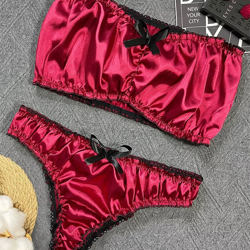2024 новые европейские и американские амазонские страсти сексуальный красный соблазн обертывание груди нижнее белье эротический набор нижнего белья оптом