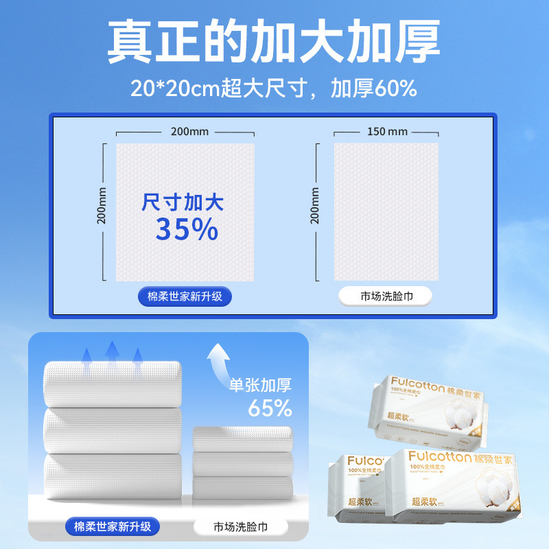 ベビーコットンソフトタオル使い捨てフェイスタオル綿増粘美容室洗顔料厚手の引き出しタイプ|undefined