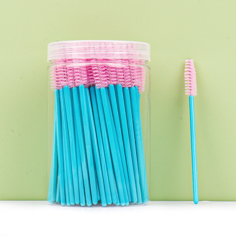 Venta al por mayor desechables barril cepillo de pestañas maquillaje cepillo de maquillaje herramienta portátil espiral pestañas peine rizador de pestañas