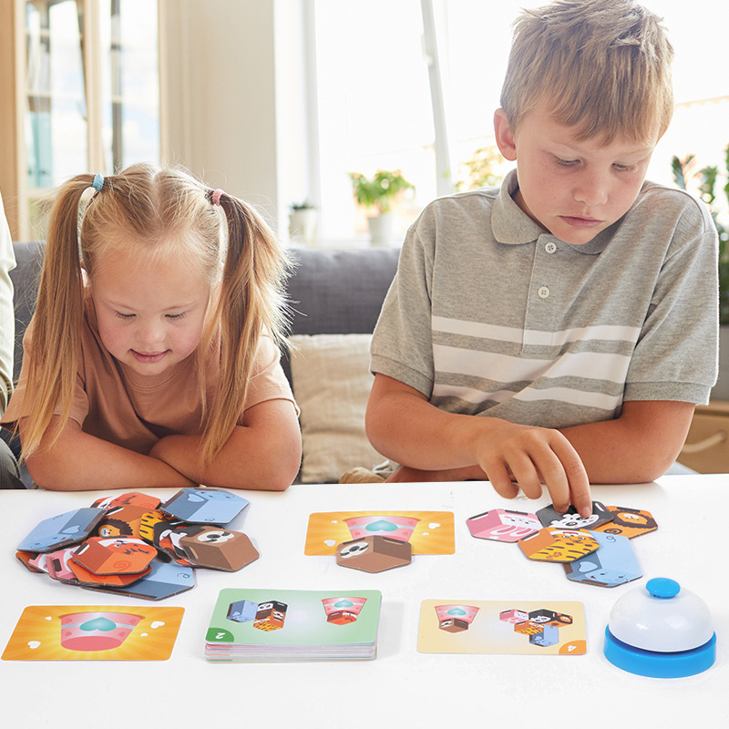 imágenes de madera de espejo para niños dibujos de animales de educación temprana pensamiento lógico interacción padre-hijo interesante juego de mesa bloques de construcción juguetes de puzzle