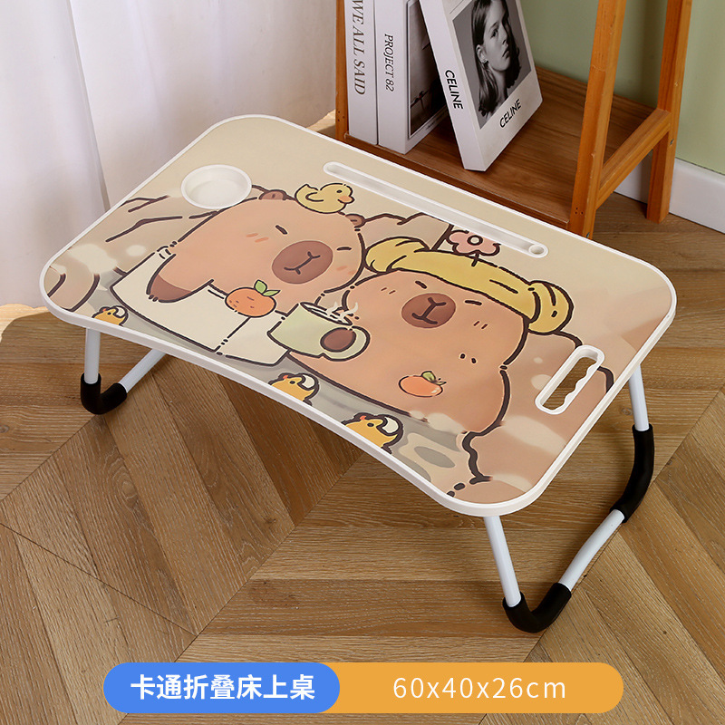 漫画風折りたたみベッドテーブル、ベッド用小型テーブル、ノートパソコンテーブル、学生寮、自宅寝室、オフィスデスク|undefined