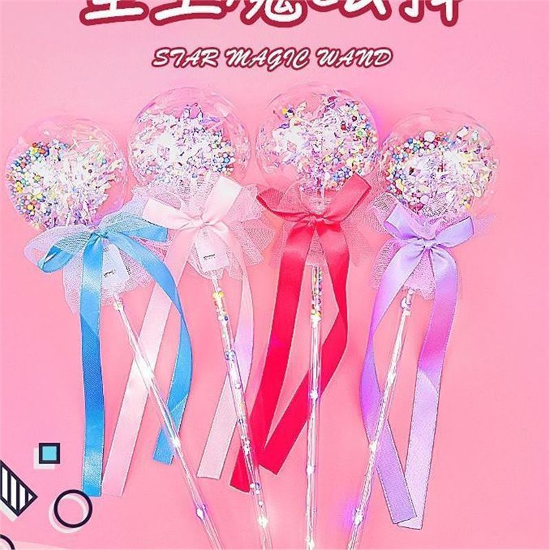 抖音爆款星空球魔法棒新款波波球儿童仙女棒发光玩具摆摊小商品