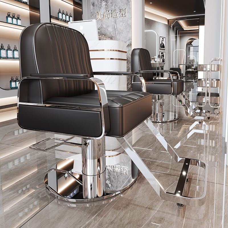 La peluquería de alta gama puede bajar la silla de peluquería, la silla de corte de pelo de teñido en caliente giratorio de elevación especial para la peluquería de alto perfil, simple image 44