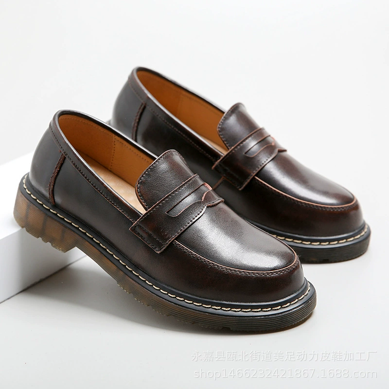 Красивая Маленькая кожаная обувь в стиле ретро JK2021, новая летняя тонкая японская обувь на плоской подошве с круглым носком JK, Униформа, женская обувь